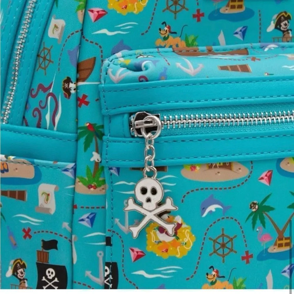 Loungefly Disney Mickey & Friends Pirate Mini Backpack Characters Pirates Bag - Picture 3 of 8